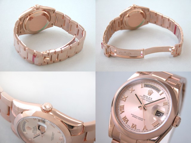 ロレックススーパーコピー ROLEX デイデイト 118205F オイスターブレス ピンクローマ