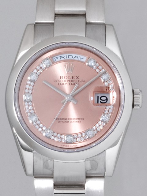 ロレックススーパーコピー ROLEX デイデイト ミリヤード 118209G オイスターブレス ピンク