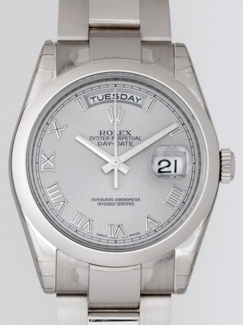 ロレックススーパーコピー ROLEX デイデイト 118209 オイスターブレス グレーローマ
