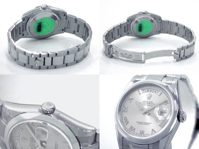ロレックススーパーコピー ROLEX デイデイト 118209 オイスターブレス グレーローマ