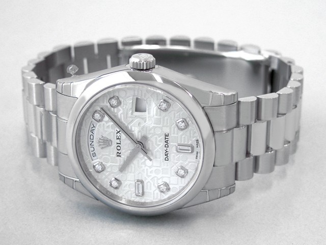 ロレックススーパーコピー ROLEX デイデイト 118206A プレジデントブレス シルバーコンピューター