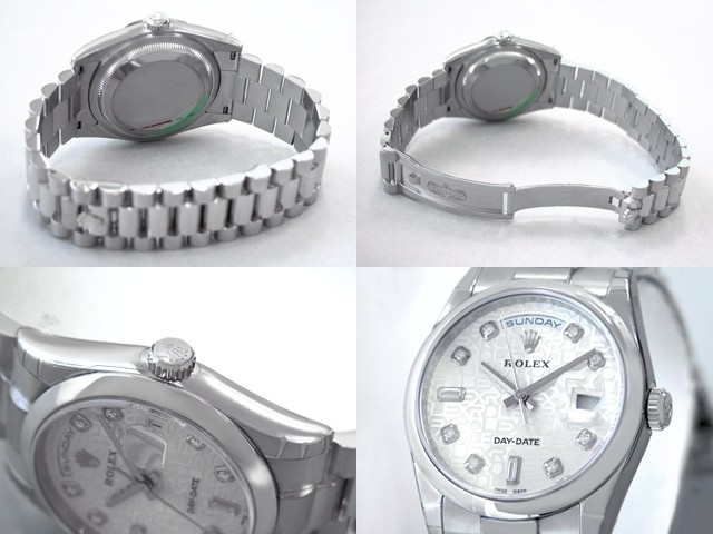 ロレックススーパーコピー ROLEX デイデイト 118206A プレジデントブレス シルバーコンピューター