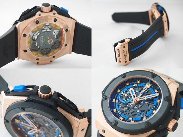 ウブロスーパーコピー キングパワー UEFA EURO2012 ウクライナ 716.OM.1129.RX.EUR12 ブラックラバー 世界限定250本 ブラックスケルトン