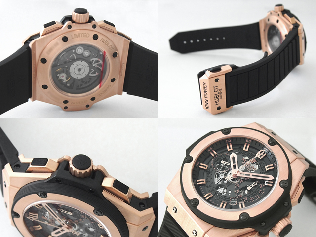 ウブロスーパーコピー キングパワー ウニコ キングゴールド 701.OX.0180.RX 世界限定500本 ブラックスケルトン