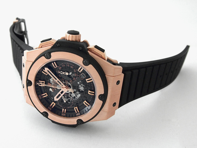 ウブロスーパーコピー キングパワー ウニコ キングゴールド 701.OX.0180.RX 世界限定500本 ブラックスケルトン