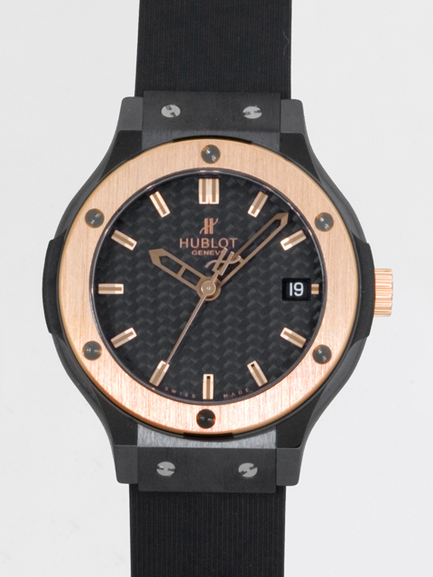 ウブロスーパーコピー クラシック・フュージョン セラミック キングゴールド 561.CP.1780.RX 38mm ラバー ブラックカーボン