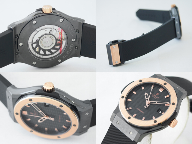 ウブロスーパーコピー クラシック・フュージョン セラミック キングゴールド 542.CP.1780.RX 42mm ラバー ブラックカーボン