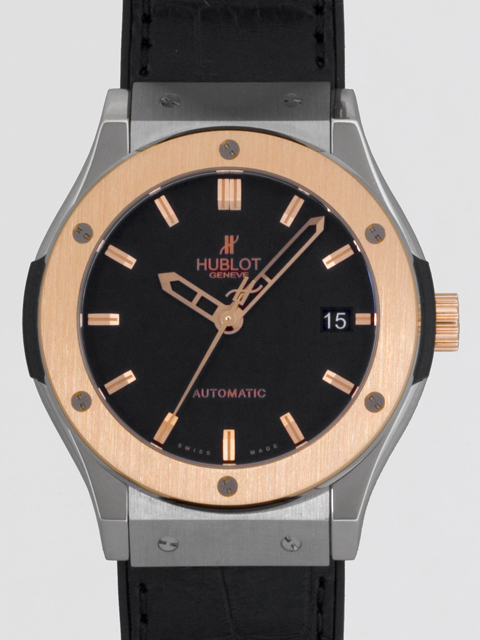 ウブロスーパーコピー クラシック・フュージョン ジルコニウム キングゴールド 511. P.1180.LR 45mm アリゲーター/ラバー ブラック