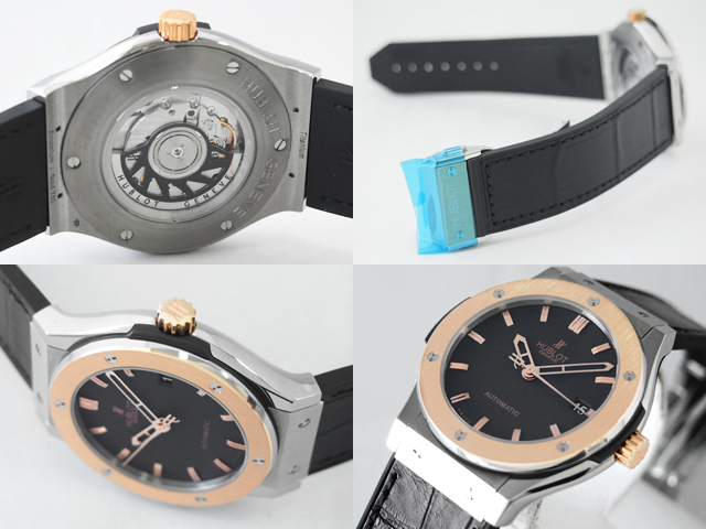 ウブロスーパーコピー クラシック・フュージョン ジルコニウム キングゴールド 511. P.1180.LR 45mm アリゲーター/ラバー ブラック