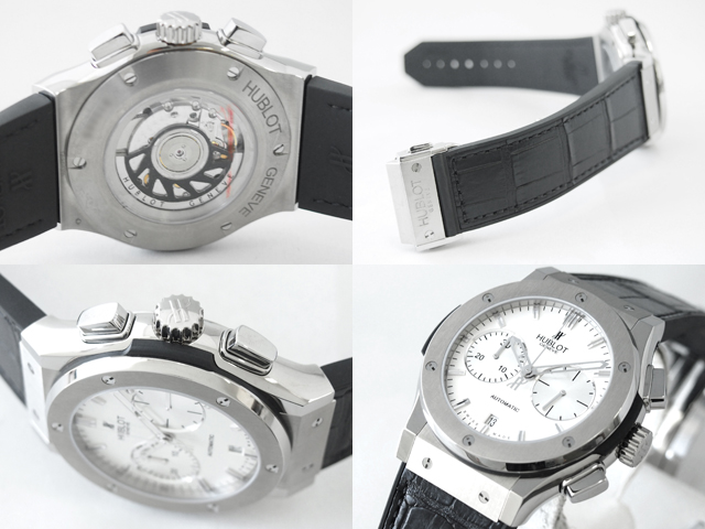 ウブロスーパーコピー クラシック・フュージョン クロノグラフ チタニウム オパーリン 521.NX.2610.LR 45mm アリゲーター/ラバー シルバー