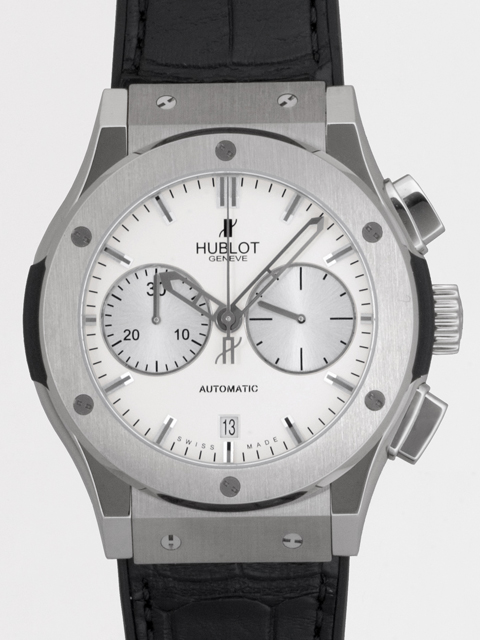 ウブロスーパーコピー クラシック・フュージョン クロノグラフ チタニウム オパーリン 521.NX.2610.LR 45mm アリゲーター/ラバー シルバー