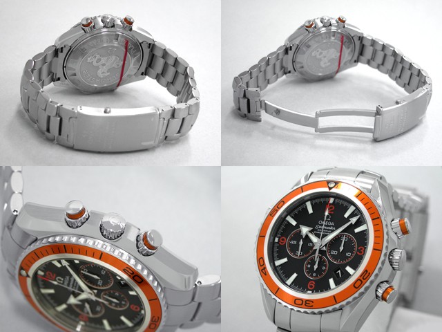 オメガスーパーコピー OMEGA シーマスター 2218.50 プラネットオーシャン クロノ 45mm オレンジベゼル ブラック