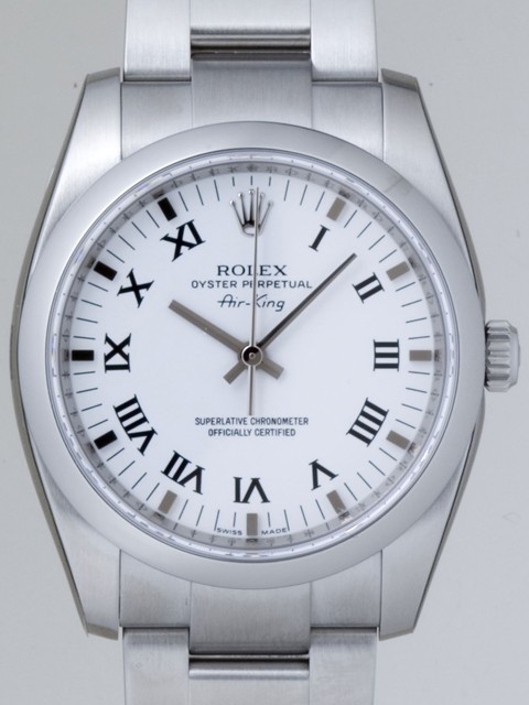 ロレックススーパーコピー ROLEX エアーキング 114200 ホワイトプリントローマ