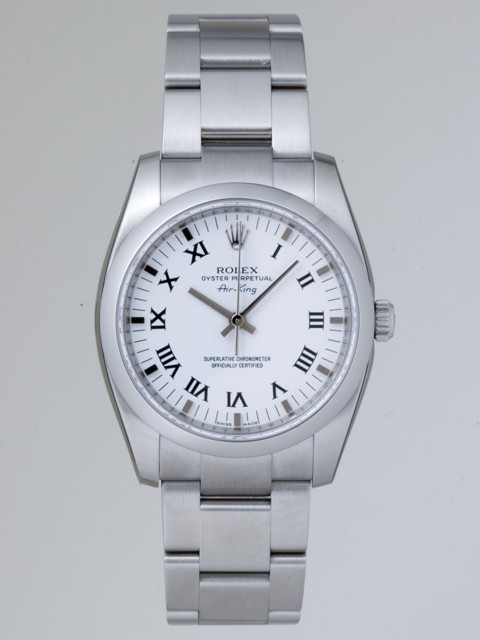 ロレックススーパーコピー ROLEX エアーキング 114200 ホワイトプリントローマ