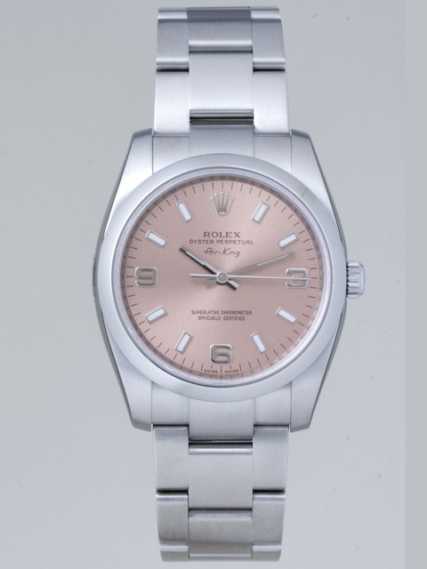 ロレックススーパーコピー ROLEX エアーキング 114200 ピンク３ ６ ９アラビア