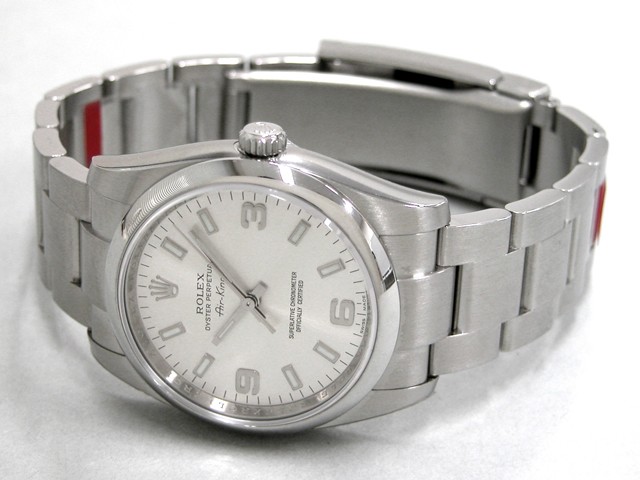 ロレックススーパーコピー ROLEX エアーキング 114200 シルバー３ ６ ９アラビア