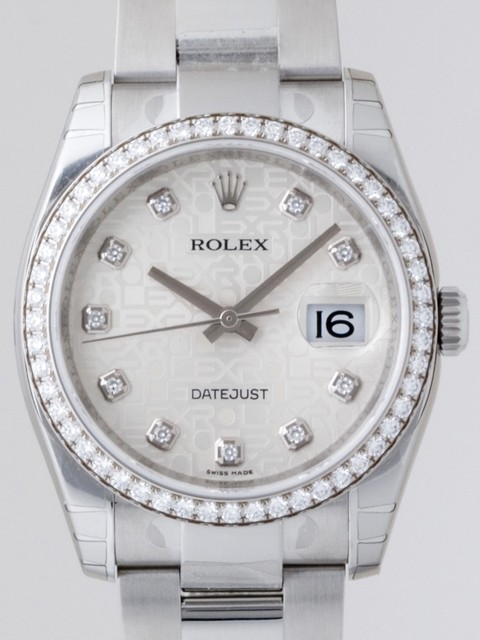 ロレックススーパーコピー ROLEX パーペチュアル デイトジャスト メンズ 116244J オイスターブレス シルバーコンピューター