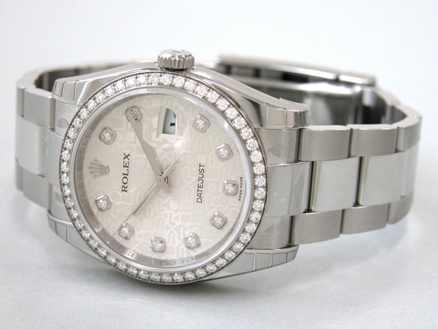 ロレックススーパーコピー ROLEX パーペチュアル デイトジャスト メンズ 116244J オイスターブレス シルバーコンピューター