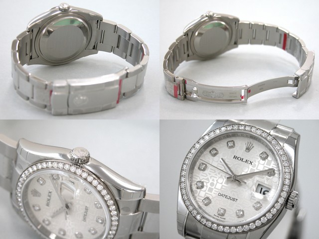 ロレックススーパーコピー ROLEX パーペチュアル デイトジャスト メンズ 116244J オイスターブレス シルバーコンピューター