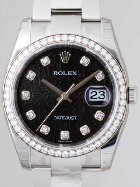 ロレックススーパーコピー ROLEX パーペチュアル デイトジャスト メンズ 116244J オイスターブレス ブラック