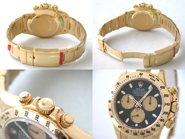 ロレックスコピー ROLEX デイトナ 116528 黒／金目 自動巻 40
