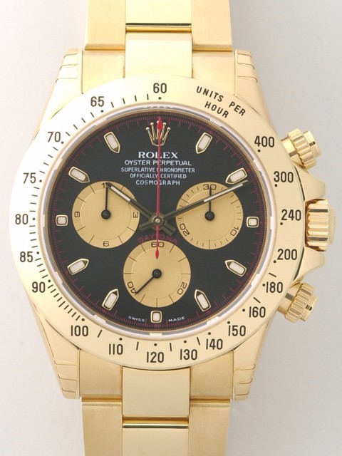 ロレックスコピー ROLEX デイトナ 116528 黒／金目 自動巻 40