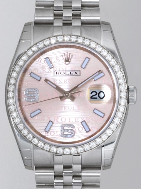 ロレックススーパーコピー ROLEX パーペチュアル デイトジャスト メンズ 116244 ジュビリーブレス ピンク69ダイヤ
