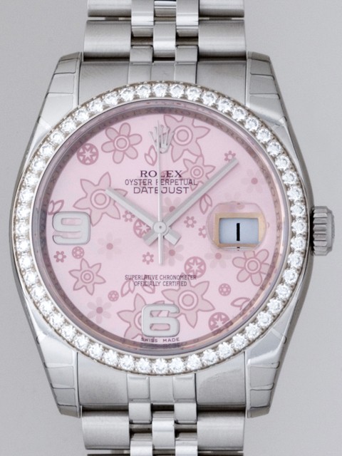 ロレックススーパーコピー ROLEX パーペチュアル デイトジャスト メンズ 116244 ジュビリーブレス ピンクフラワー