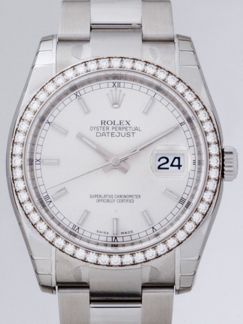 ロレックススーパーコピー ROLEX パーペチュアル デイトジャスト メンズ 116244 オイスターブレス シルバー
