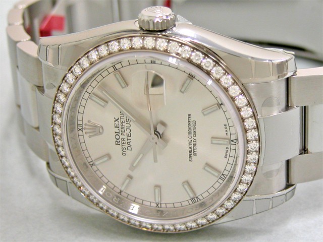 ロレックススーパーコピー ROLEX パーペチュアル デイトジャスト メンズ 116244 オイスターブレス シルバー