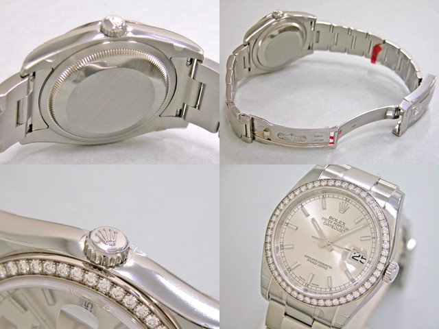 ロレックススーパーコピー ROLEX パーペチュアル デイトジャスト メンズ 116244 オイスターブレス シルバー