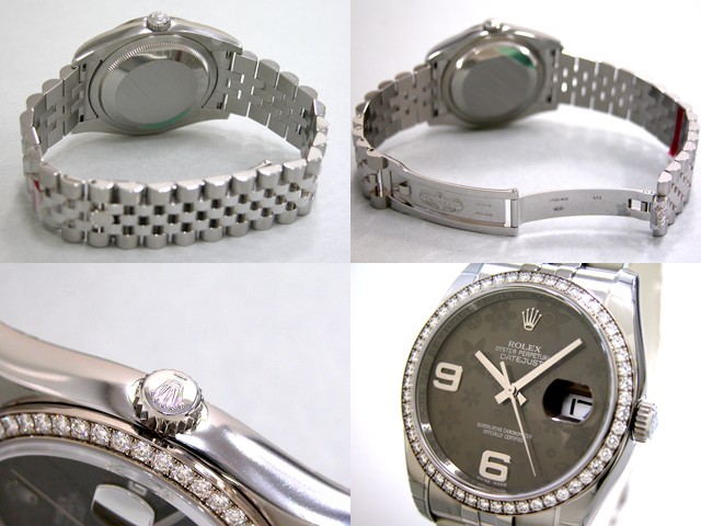 ロレックススーパーコピー ROLEX パーペチュアル デイトジャスト メンズ 116244 ジュビリーブレス ブラウンフラワー