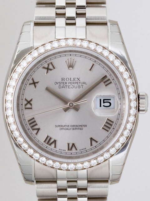 ロレックススーパーコピー ROLEX パーペチュアル デイトジャスト メンズ 116244 ジュビリーブレス グレーローマ