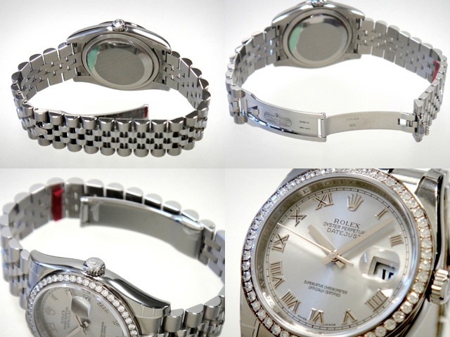 ロレックススーパーコピー ROLEX パーペチュアル デイトジャスト メンズ 116244 ジュビリーブレス グレーローマ