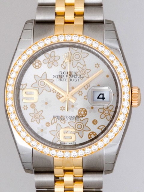ロレックススーパーコピー ROLEX パーペチュアル デイトジャスト メンズ 116243 ジュビリーブレス シルバーフラワー