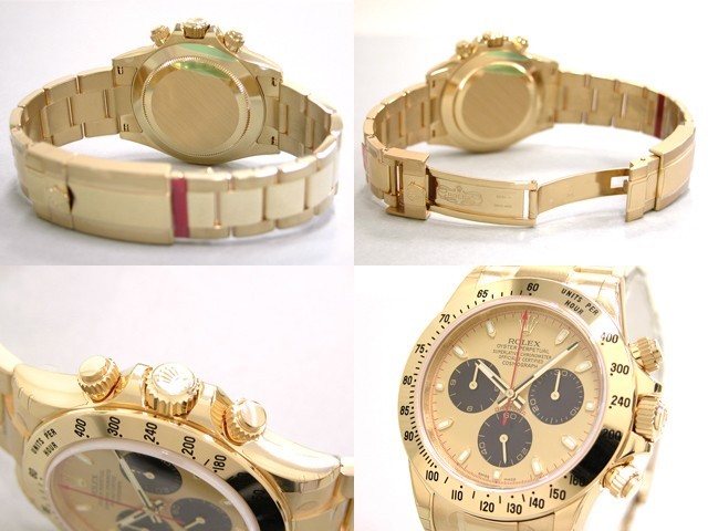 ロレックススーパーコピー ROLEX デイトナ 116528 金／黒目 40 メンズ