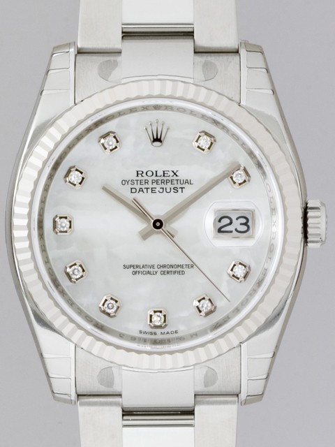 ロレックススーパーコピー ROLEX パーペチュアル デイトジャスト メンズ 116234NG オイスターブレス ホワイトシェル