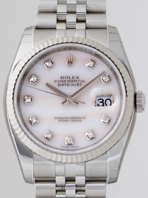 ロレックススーパーコピー ROLEX パーペチュアル デイトジャスト メンズ 116234NG ジュビリーブレス ピンクシェル