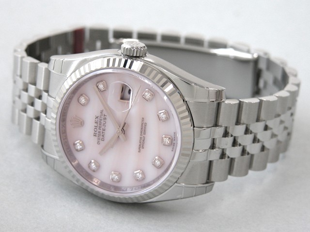 ロレックススーパーコピー ROLEX パーペチュアル デイトジャスト メンズ 116234NG ジュビリーブレス ピンクシェル