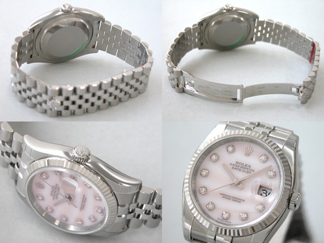 ロレックススーパーコピー ROLEX パーペチュアル デイトジャスト メンズ 116234NG ジュビリーブレス ピンクシェル