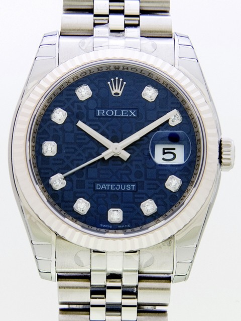 ロレックススーパーコピー ROLEX パーペチュアル デイトジャスト メンズ 116234J ジュビリーブレス ブルーコンピューター