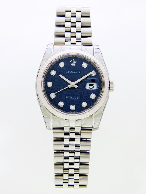 ロレックススーパーコピー ROLEX パーペチュアル デイトジャスト メンズ 116234J ジュビリーブレス ブルーコンピューター