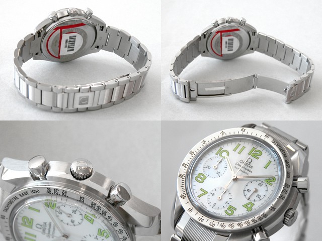 オメガスーパーコピー スピードマスター 3534.72 ホワイトシェル/グリーンアラビア