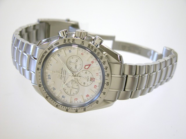 オメガスーパーコピー スピードマスター 3581.30 ブロードアロー コーアクシャル クロノグラフGMT シルバー