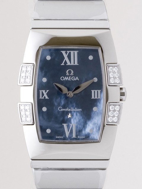 オメガスーパーコピー コンステレーション 1586.72 クアドレラ ダイヤモンド ブルーシェル