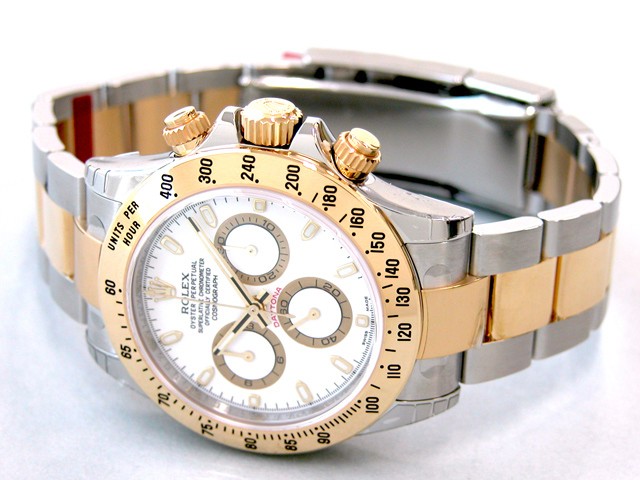 ロレックススーパーコピー ROLEX デイトナ 116523 ホワイト 自動巻 YG/SS