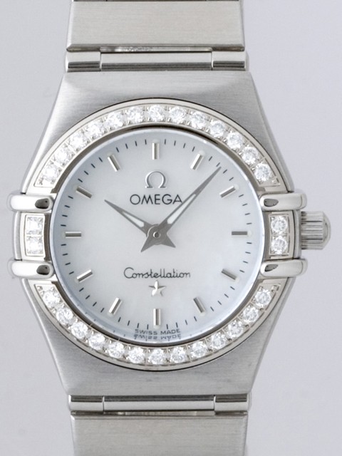 オメガスーパーコピー コンステレーション 1466.71 ダイヤベゼル ホワイトシェル レディース