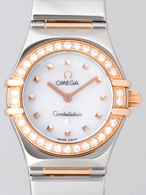 オメガスーパーコピー コンステレーション ミニ 1368.71 マイチョイス ダイヤベゼル ホワイトシェル
