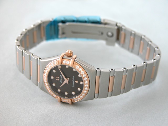 オメガスーパーコピー OMEGA コンステレーション ミニ 1360.60 ダイヤベゼル 12Pダイヤ ブラウン