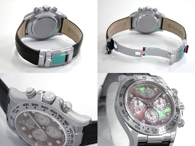 ロレックススーパーコピー ROLEX デイトナ 116519NG 黒皮 ブラックシェル 自動巻